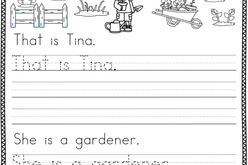 Writing Sheets For 1st Grade