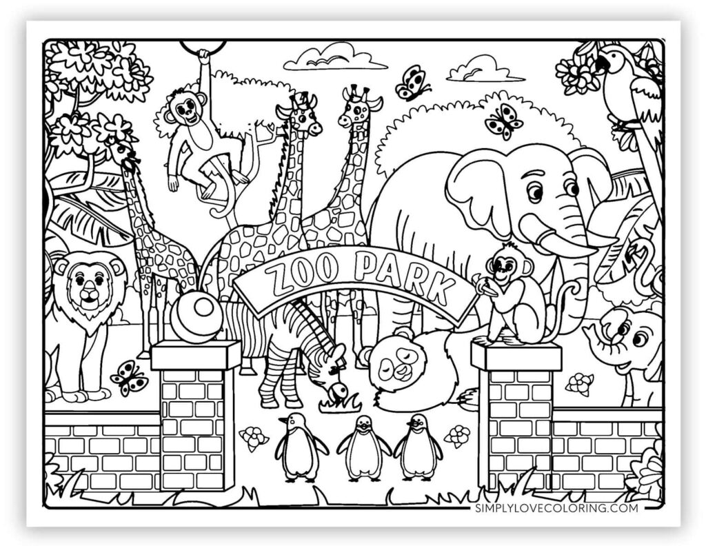 Zoo Coloring Pages (Free PDF Printables) – Simply Love Coloring Zoo Coloring Pages (Free PDF Printables) - Simply Love Coloring