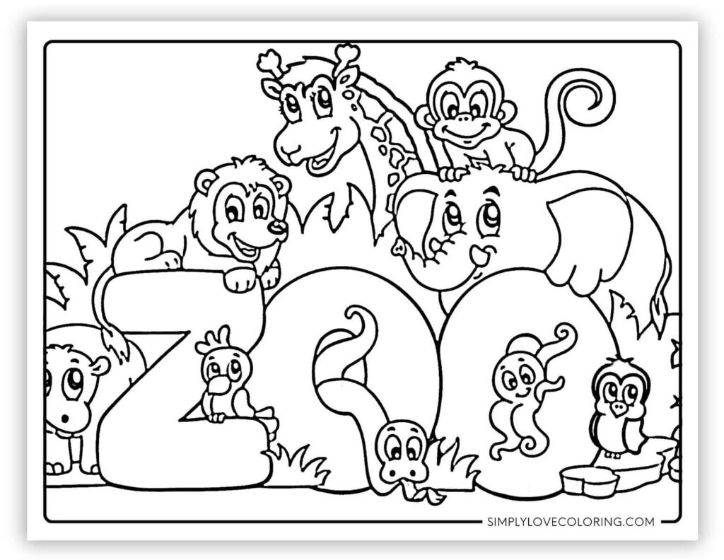 Zoo Coloring Pages Kids Toddlers Animal Preschoolers Animals Drawing … Zoo Coloring Pages Kids Toddlers Animal Preschoolers Animals Drawing ...