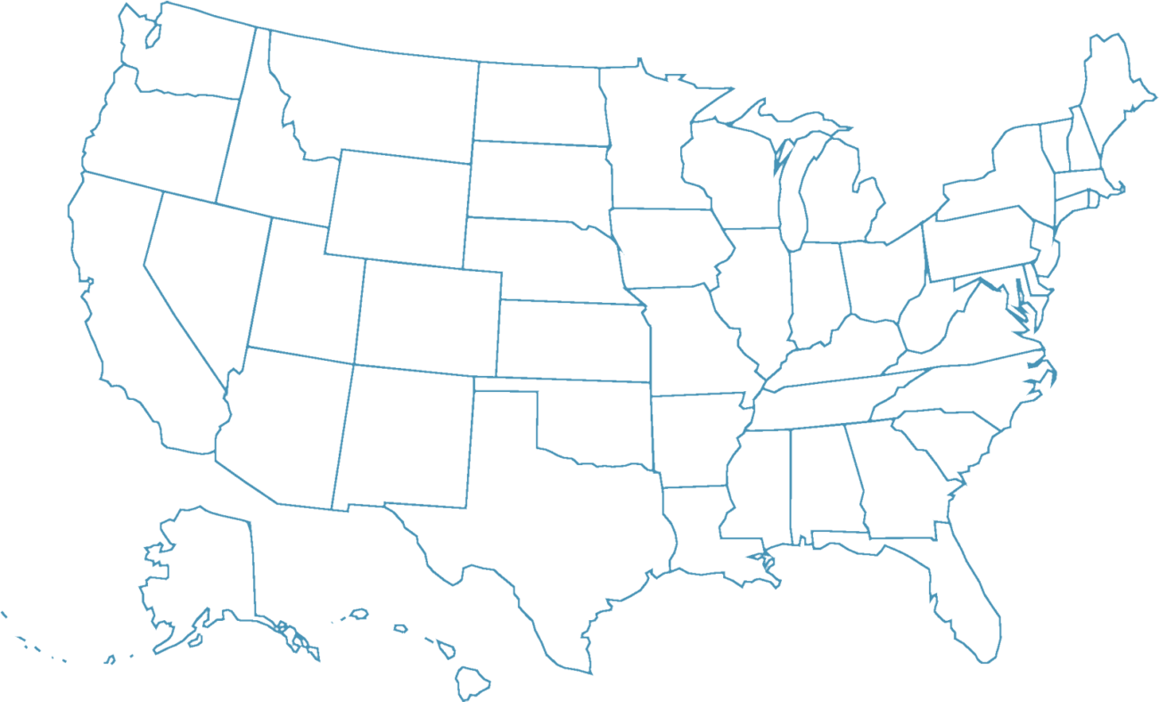 Map Of Us Without States Labeled - Map of USA Without States Labeled